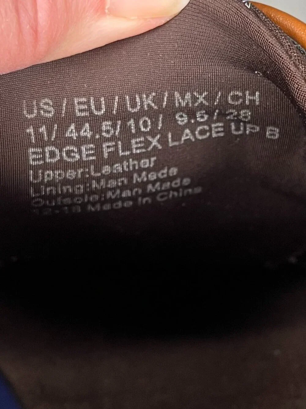 Kenneth Cole Reaction Edge Flex Oxford Dress Shoes Cognac Men’s Size 11